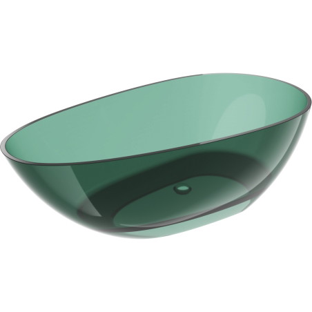 Mexen Glass wanna wolnostojąca transparentna 170 x 85 cm, teal, korek chrom - 58061708511