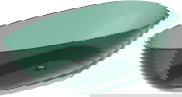 Mexen Glass teal fristående badkar transparent 170 x 85 cm, krompropp - 58061708511