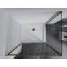 Mexen Apia sliding shower cabin 130 x 90 cm, transparent, gold + Flat shower tray, white - 840-130-090-50-00-4010G
