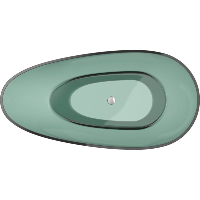 Mexen Glass vabalt seisev vann läbipaistev 170 x 85 cm, türkiissinine, kroom kork - 58061708511
