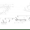 Mexen Glass zwart vrijstaande doorzichtige badkuip 170 x 85 cm, chrom stop - 58061708513
