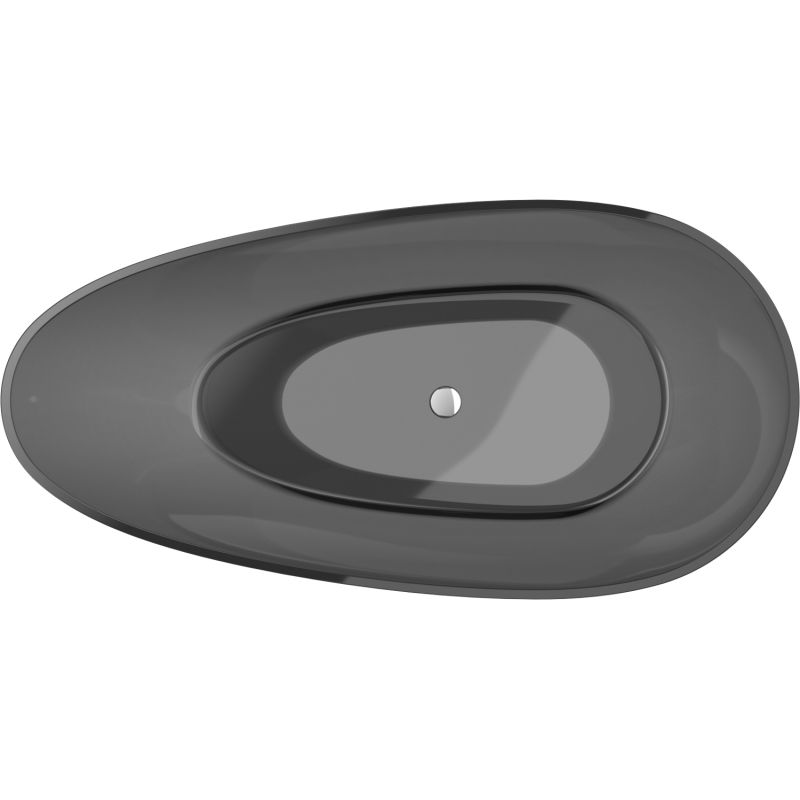 Mexen Glass schwarz freistehende transparente Badewanne 160 x 80 cm, Chromverschluss - 58061608013