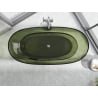 Mexen Pure vasca da bagno freestanding trasparente 170 x 80 cm, olive, tappo cromato - 58071708001