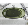 Mexen Pure wanna wolnostojąca transparentna 170 x 80 cm, olive, korek chrom - 58071708001