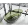 Mexen Pure vasca da bagno freestanding trasparente 170 x 80 cm, olive, tappo cromato - 58071708001