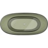 Mexen Pure baignoire îlot transparente 170 x 80 cm, olive, bonde chromée - 58071708001