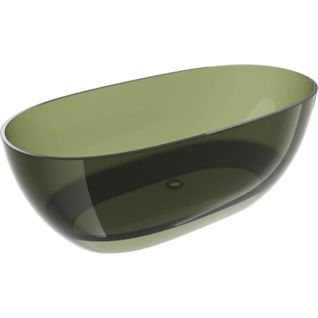 Mexen Pure vasca da bagno freestanding trasparente 170 x 80 cm, olive, tappo cromato - 58071708001