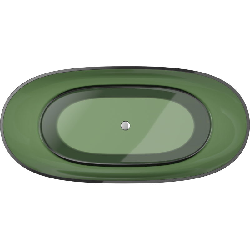 Mexen Pure forest baignoire autoportante transparente 170 x 80 cm, bouchon chromé - 58071708002