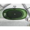 Mexen Pure freestanding transparent bathtub 170 x 80 cm, forest, chrome plug - 58071708002