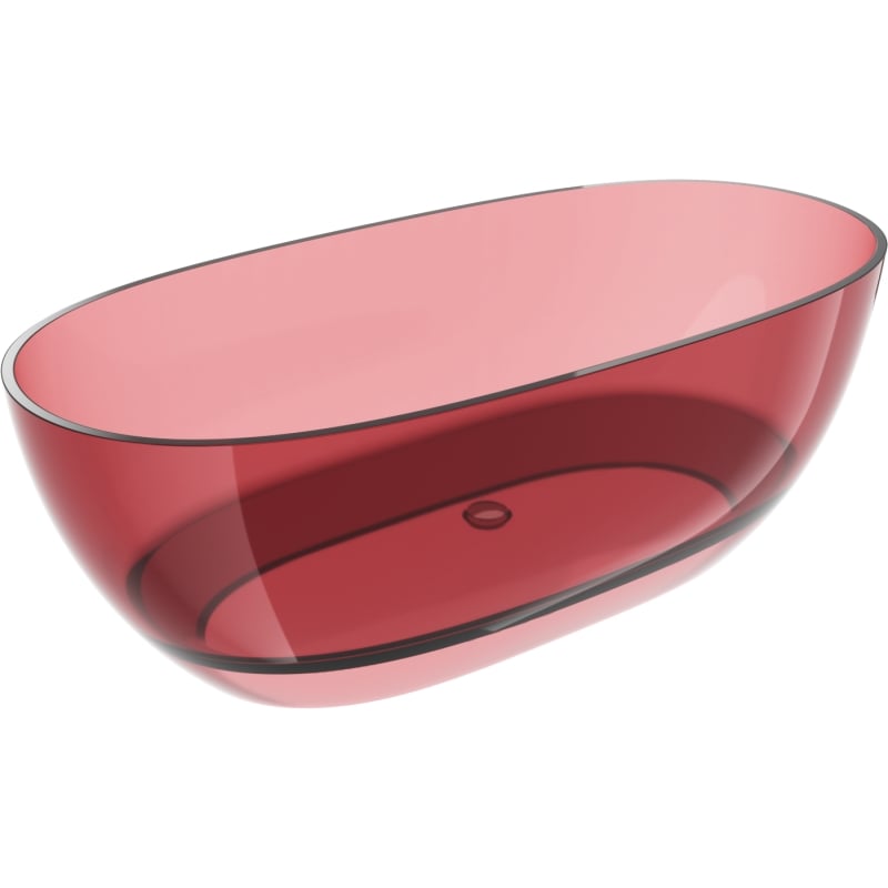 Mexen Pure eosin freestanding transparent bathtub 170 x 80 cm, chrome plug - 58071708003