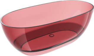 Mexen Pure Eosin Free-Standing Transparent Bathtub 170 x 80 cm, Chrome Plug - 58071708003