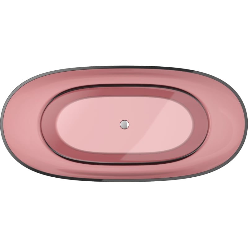 Mexen Pure eosin freestanding transparent bathtub 170 x 80 cm, chrome plug - 58071708003