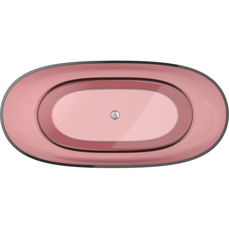 Mexen Pure freestanding transparent bathtub 170 x 80 cm, eosin, chrome plug - 58071708003