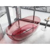 Mexen Pure wanna wolnostojąca transparentna 170 x 80 cm, eozyna, korek chrom - 58071708003