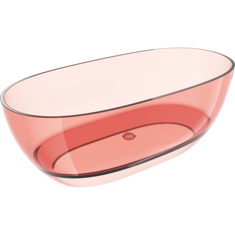 Mexen Pure coral wanna fräi stoend transparenter 170 x 80 cm, Chrom stoppers - 58071708004