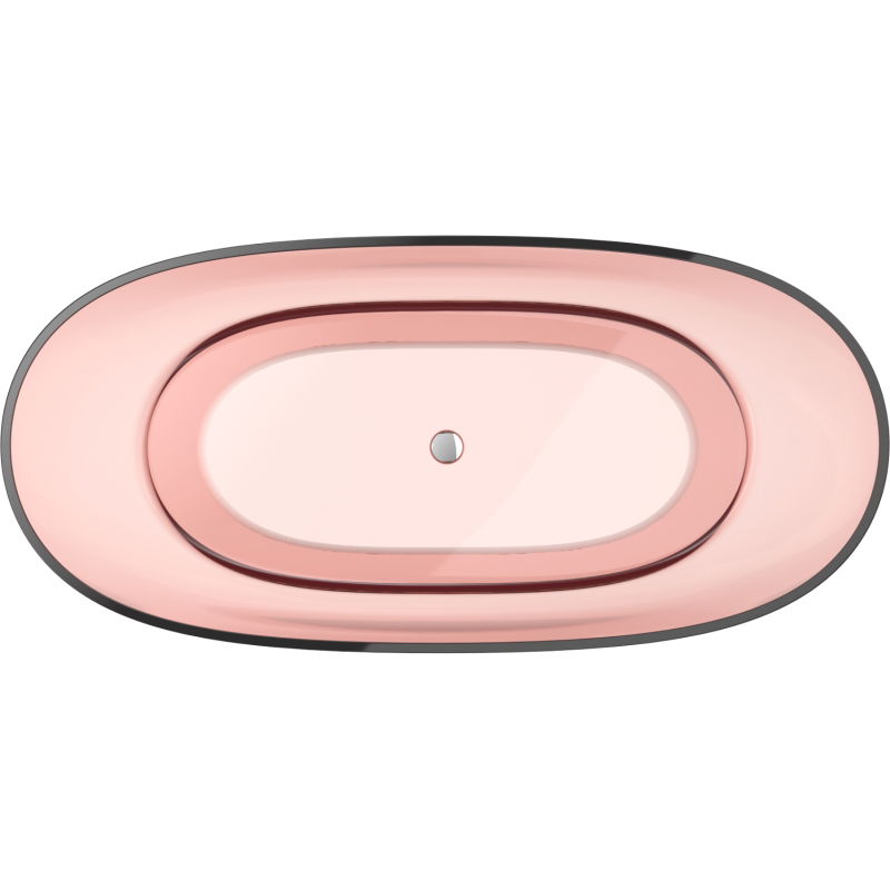 Mexen Pure bain autoportante transparente corail 170 x 80 cm, bonde chromée - 58071708004