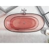Mexen Pure vasca da bagno autoportante trasparente 170 x 80 cm, coral, tappo cromato - 58071708004