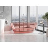Mexen Pure wanna wolnostojąca transparentna 170 x 80 cm, coral, korek chrom - 58071708004
