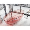 Mexen Pure wanna wolnostojąca transparentna 170 x 80 cm, coral, korek chrom - 58071708004