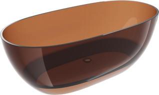 Mexen Pure earth wanna ελεύθερης τοποθέτησης διαφανής 170 x 80 cm, βαλβίδα χρωμίου