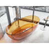 Mexen Pure bañera exenta transparente 170 x 80 cm, óxido, tapón cromado - 58071708006