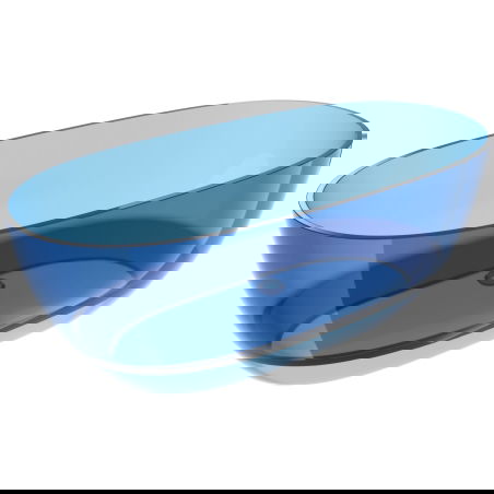 Mexen Pure denim vapaasti seisova läpinäkyvä 170 x 80 cm, kromitulppa - 58071708007