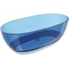 Mexen Pure freistehende transparente Badewanne 170 x 80 cm, Denim, Chrom-Stopfen - 58071708007