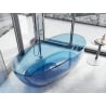 Mexen Pure denim baignoire autoportante transparente 170 x 80 cm, bouchon chrome - 58071708007