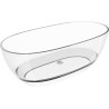 Mexen Pure vasca da bagno indipendente trasparente 170 x 80 cm, chiara, tappo cromato - 58071708008