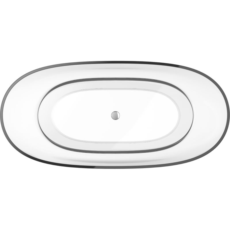 Mexen Pure bañera exenta transparente 170 x 80 cm, tapón cromo - 58071708008