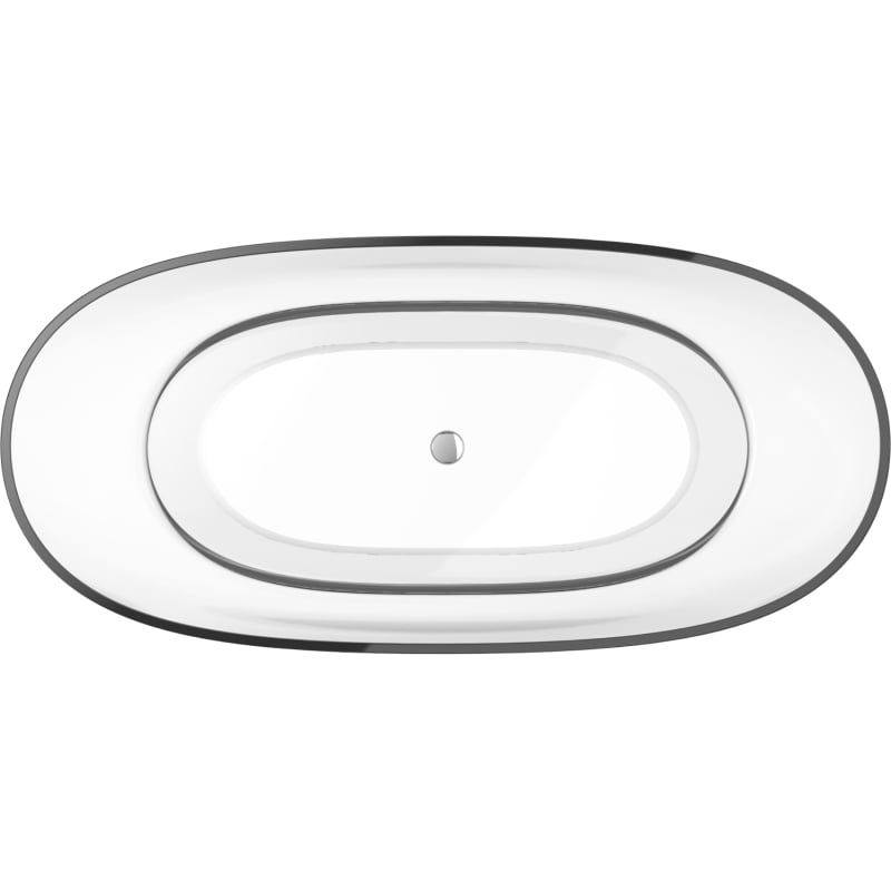 Mexen Pure freistehende transparente Badewanne 170 x 80 cm, klar, Chrom-Abfluss - 58071708008