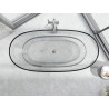 Mexen Pure fristående transparent badkar 170 x 80 cm, klar, krompropp - 58071708008