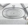 Mexen Pure wanna wolnostojąca transparentna 170 x 80 cm, clear, korek chrom - 58071708008