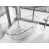 Mexen Pure klare freistehende transparente Badewanne 170 x 80 cm, Chromverschluss - 58071708008