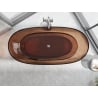 Mexen Pure bañera exenta transparente 170 x 80 cm, cherry, tapón cromado - 58071708009
