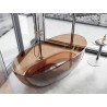 Mexen Pure wanna wolnostojąca transparentna 170 x 80 cm, cherry, korek chrom - 58071708009