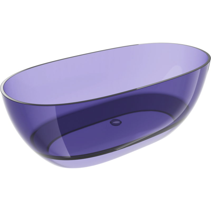 Mexen Pure tumšs šīfera zils brīvi stāvošs caurspīdīgs 170 x 80 cm, hromēta aizdare - 58071708010