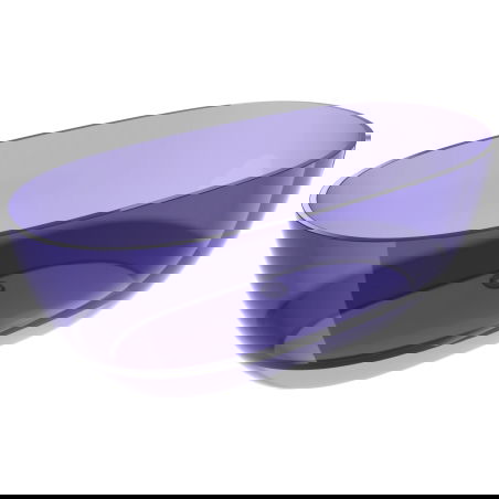 Mexen Pure mörk skifferblå fristående badkar transparent 170 x 80 cm, krompropp - 58071708010