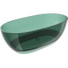 Mexen Pure freistehende transparente Badewanne 170 x 80 cm, Teal, Chromverschluss - 58071708011