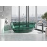 Mexen Pure teal baignoire autoportante transparente 170 x 80 cm, bouchon chromé - 58071708011