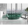Mexen Pure wanna wolnostojąca transparentna 170 x 80 cm, teal, korek chrom - 58071708011