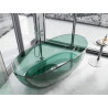 Mexen Pure wanna wolnostojąca transparentna 170 x 80 cm, teal, korek chrom - 58071708011