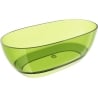 Mexen Pure freestanding transparent bathtub 170 x 80 cm, lime, chrome drain plug - 58071708012