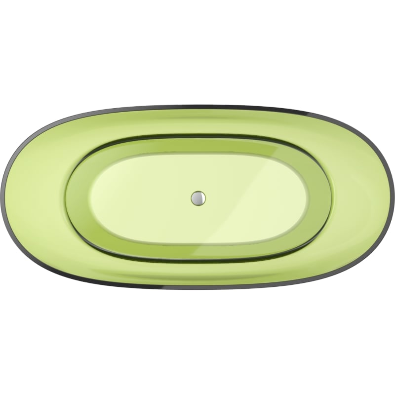 Mexen Pure lime wannat vapaasti seisova läpinäkyvä 170 x 80 cm, kromitulppa - 58071708012