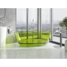 Mexen Pure Lime freistehende transparente Badewanne 170 x 80 cm, Chrom-Stopfen - 58071708012