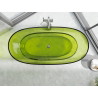 Mexen Pure wanna wolnostojąca transparentna 170 x 80 cm, lime, korek chrom - 58071708012