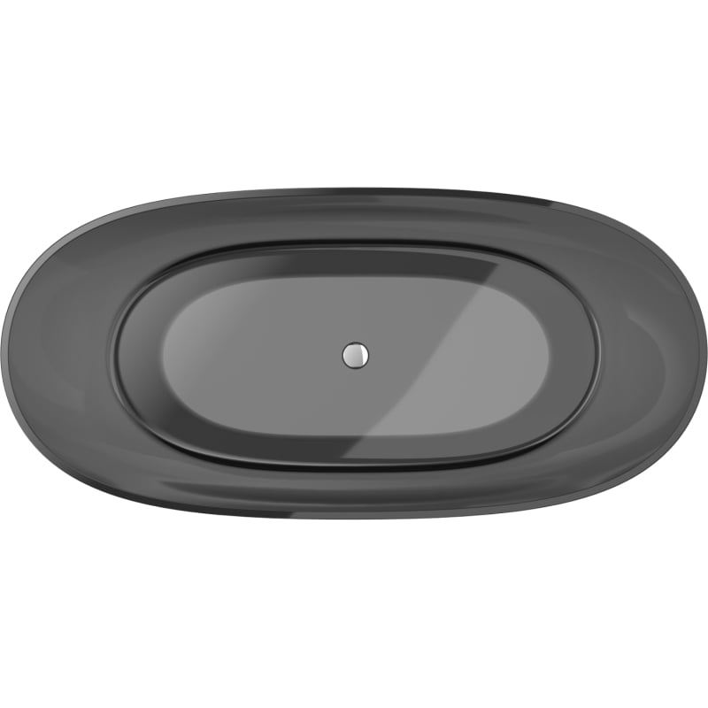 Mexen Pure freistehende transparente Badewanne 170 x 80 cm, schwarz, Ablauf chrom - 58071708013