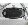 Mexen Pure bañera exenta transparente 170 x 80 cm, black, tapón cromado - 58071708013