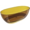 Mexen Pure honey freestanding transparent tub 170 x 80 cm, chrome plug - 58071708015
