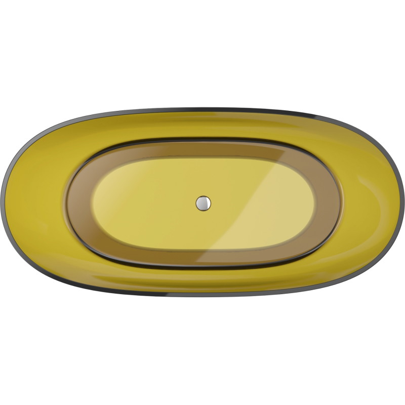 Mexen Pure honey vasca autoportante trasparente 170 x 80 cm, tappo cromato - 58071708015